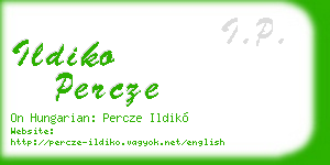 ildiko percze business card